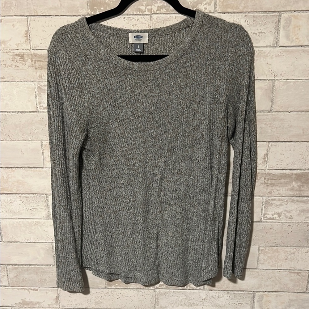 Old Navy Black and White Knit Long Sleeve Size Small